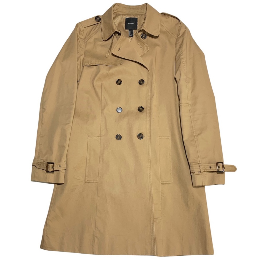 Forever 21 Khaki Brown Trench Coat Size Large